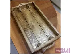سینی چوبی دسته طنابی - فروشگاه رزین مارکت