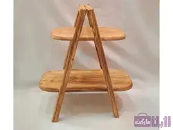 استند چوبی دو طبقه تاشو نیکو - فروشگاه رزین مارکت