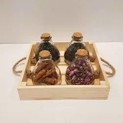 سینی دسته طنابی 25 سانتی رنگ سوخته - فروشگاه رزین مارکت