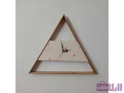 ساعت چوبی مثلث کد ۰۶ - فروشگاه رزین مارکت