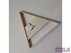 ساعت چوبی مثلث کد ۰۶ - فروشگاه رزین مارکت