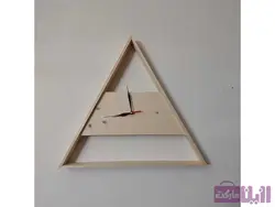 ساعت چوبی مثلث کد ۰۶ - فروشگاه رزین مارکت