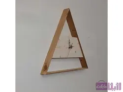 ساعت چوبی مثلث کد ۰۶ - فروشگاه رزین مارکت