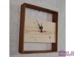 ساعت چوبی مدل مربع - فروشگاه رزین مارکت
