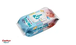 دستمال مرطوب کودک دلفین بسته ۱۲۰ عددی