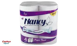 دستمال کاغذی حوله ای نانسی 3 لایه بسته 4 عددی