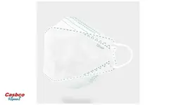 ماسک پرو سه بعدی چهار لایه سفید سبز بسته ۱۰ عددی