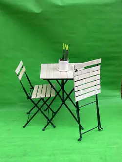 میز و صندلی دو نفره پلای وود خود رنگ