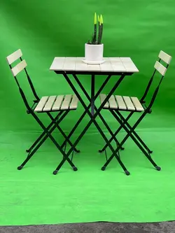 میز و صندلی دو نفره پلای وود خود رنگ