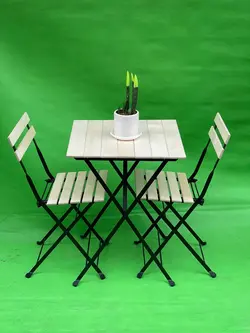 میز و صندلی دو نفره پلای وود خود رنگ