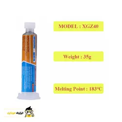 خمیر قلع سرنگی 183 درجه MECHANIC XGZ40 - ابزارک موبایل