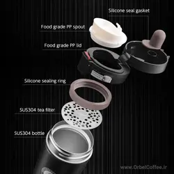 تراول ماگ مدل ستاره دار رنگ طلایی 380 میلی لیتر