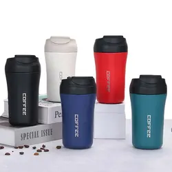 تراول ماگ طرح Coffee مدل دو حالته مشکی 400 میلی لیتر