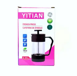 قهوه ساز Yitian مدل French Press قرمز ظرفیت 350 میلی لیتر