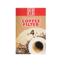 فیلتر قهوه الوفیکس Alufix سایز 4 بسته 100 عددی