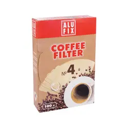 فیلتر قهوه الوفیکس Alufix سایز 4 بسته 100 عددی