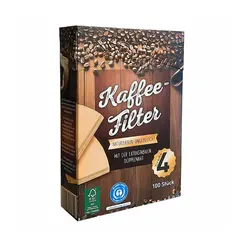 فیلتر قهوه Kaffee Filter سایز 4 بسته 100 عددی
