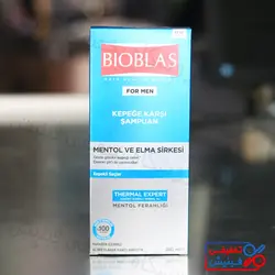 شامپو ضدشوره مردانه بیوبلاس Bioblas Thermal حاوی منتول و سرکه سیب حجم 360 میل
