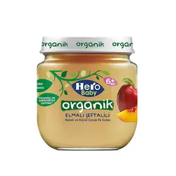 پوره ارگانیک هرو بیبی سیب و هلو وزن 120 گرم | تخفیفی فینیش