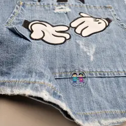 بیلر جین دامنی طرح میکی