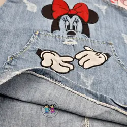 بیلر جین دامنی طرح میکی