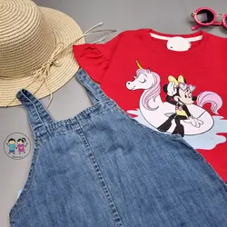 بیلر جین دامنی طرح میکی