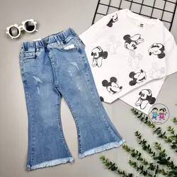 شلوار جین بوت کات دمپا ریش