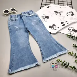 شلوار جین بوت کات دمپا ریش