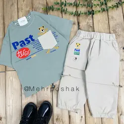 تیشرت و شلوارک کتان پسرانه
