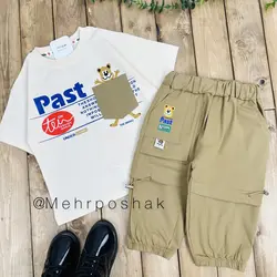 تیشرت و شلوارک کتان پسرانه