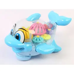 دلفین چرخ دنده ای موزیکال چراغ دار - ارمغان کودک