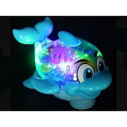 دلفین چرخ دنده ای موزیکال چراغ دار - ارمغان کودک