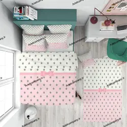 روتختی  طرح پاپیون سفید صورتی