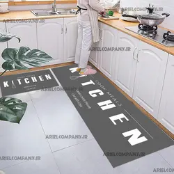 فرشینه طرح نوشته کیچن با همزن طوسی