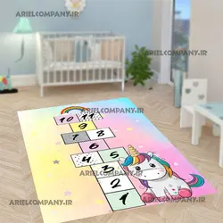 فرشینه کودک طرح یونی کورن و لی لی بازی