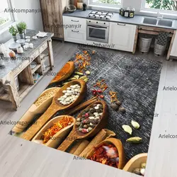 فرشینه آشپزخونه طرح قاشق چوبی ادویه