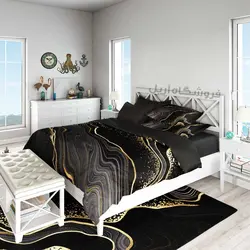 روتختی سه بعدی مشکی طلایی