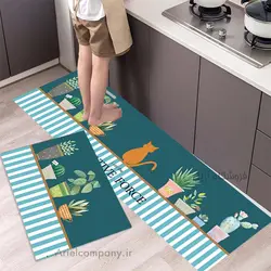 فرشینه دوتیکه آشپزخونه طرح کاکتوس گل