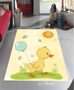 فرشینه اتاق کودک طرح اردک زرد