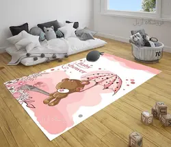 فرشینه اتاق کودک خرس با چتر