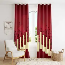 پرده سه بعدی طرح پیانو