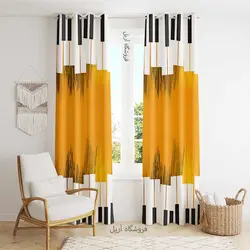 پرده چاپی طرح پیانو