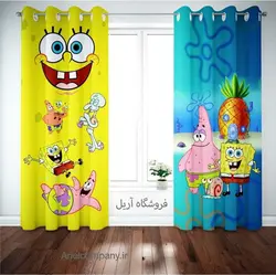 طرح پرده اتاق باب اسفنجی و پاتریک