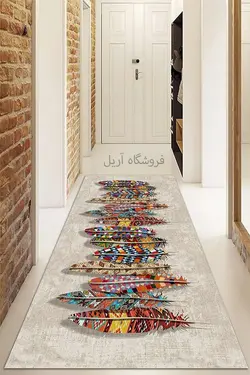 فرشینه راهرویی طرح پر رنگی