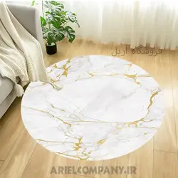 فرشینه پذیرایی سفید طوسی با ماربل