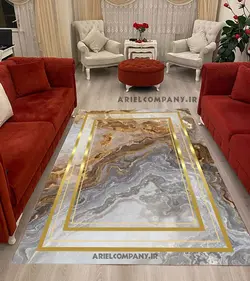 فرشینه فانتزی مدل سنگ مرمر طلایی