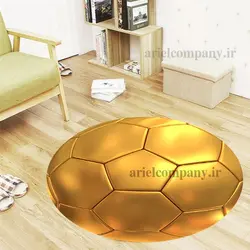 مدل فرشینه مخمل سه بعدی طرح توپ طلایی