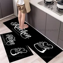مدل فرشینه آشپزخانه مشکی