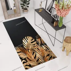 فرشینه فانتزی گرد برگ طلایی