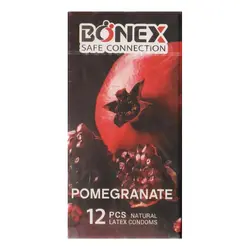 کاندوم انار بونکس Bonex Pomegranate Condom مجموعه 12 عددی - وانسی پلاس